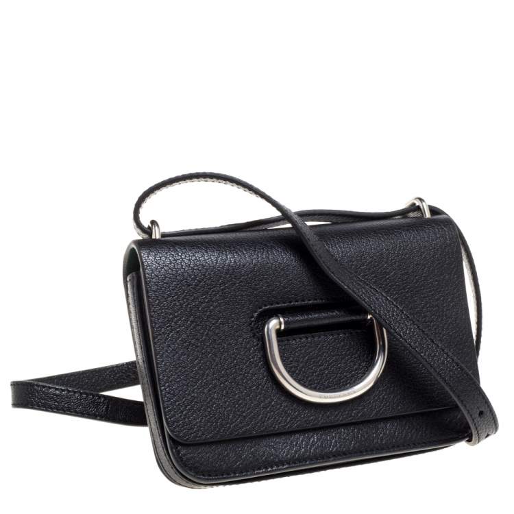 Burberry Black Leather Mini DRing Crossbody Bag Burberry TLC