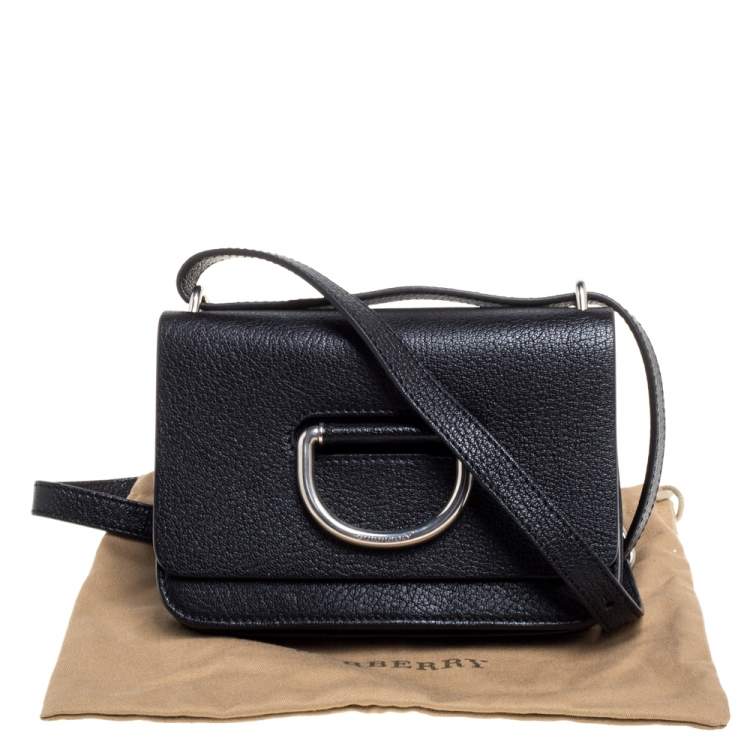 Burberry Black Leather Mini DRing Crossbody Bag Burberry TLC