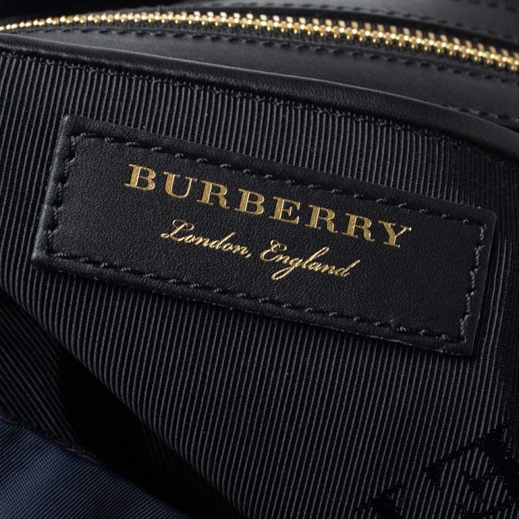 Pre Owned Burberry Navy Blue Nylon Rucksack Backpack