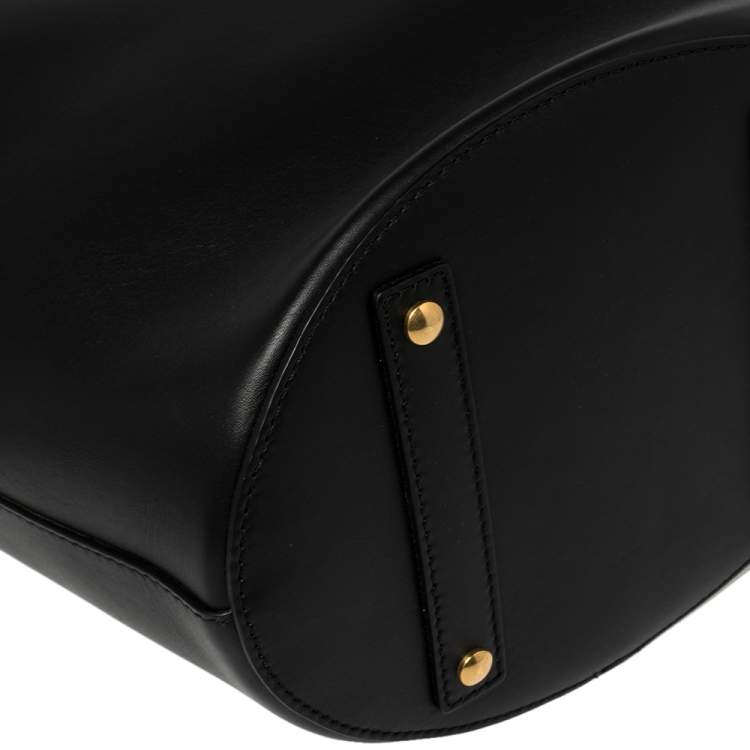Pre Owned Burberry Black Leather Large Bucket Bag