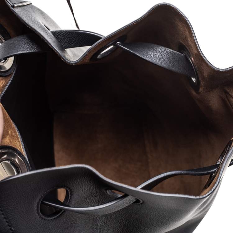 Pre Owned Burberry Black Leather Small GRMT Backpack