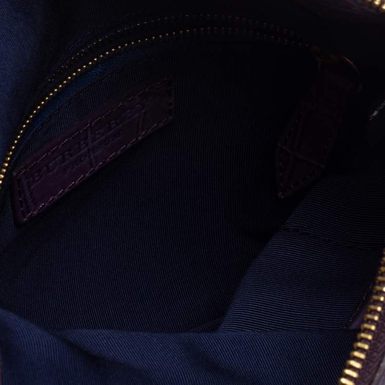Pre Owned Burberry Indigo Alligator Kendal Fold Over Clutch