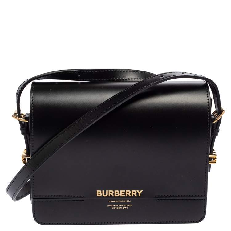 Burberry Black Smooth Leather Small Grace Crossbody Bag Burberry | TLC