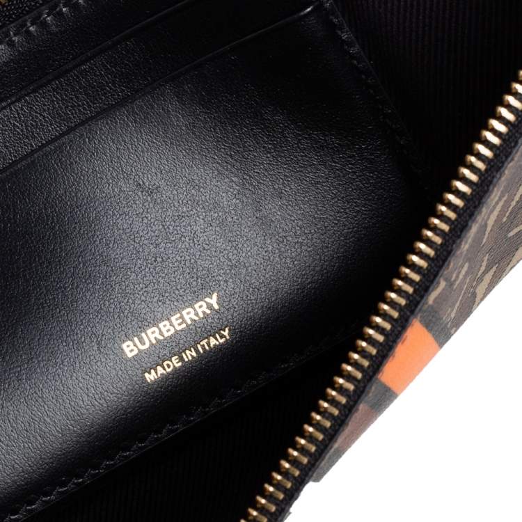 Pre Owned Burberry Multicolor TB-Print Coated Canvas Pouch