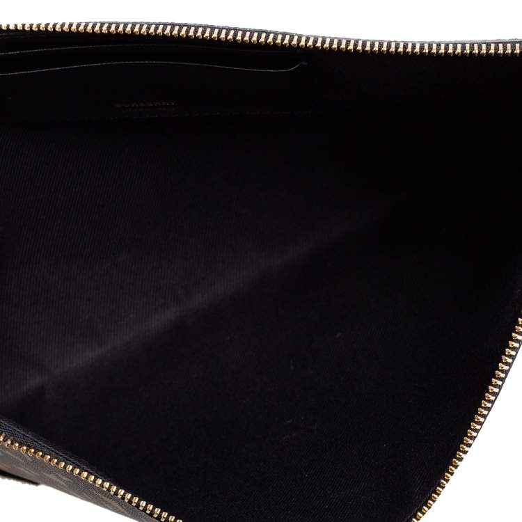 Pre Owned Burberry Multicolor TB-Print Coated Canvas Pouch
