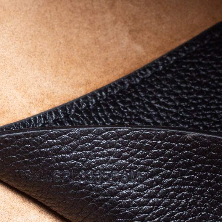 Pre Owned Burberry Black Grained Leather Anne Clutch