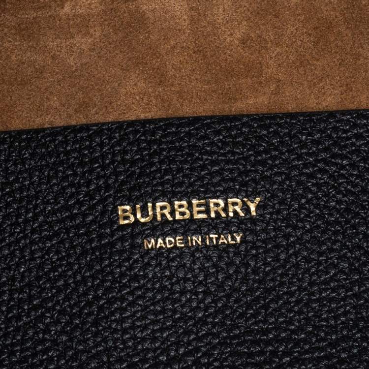 Pre Owned Burberry Black Grained Leather Anne Clutch