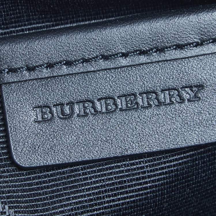 Pre Owned Burberry Navy Blue Nylon Small Pouch