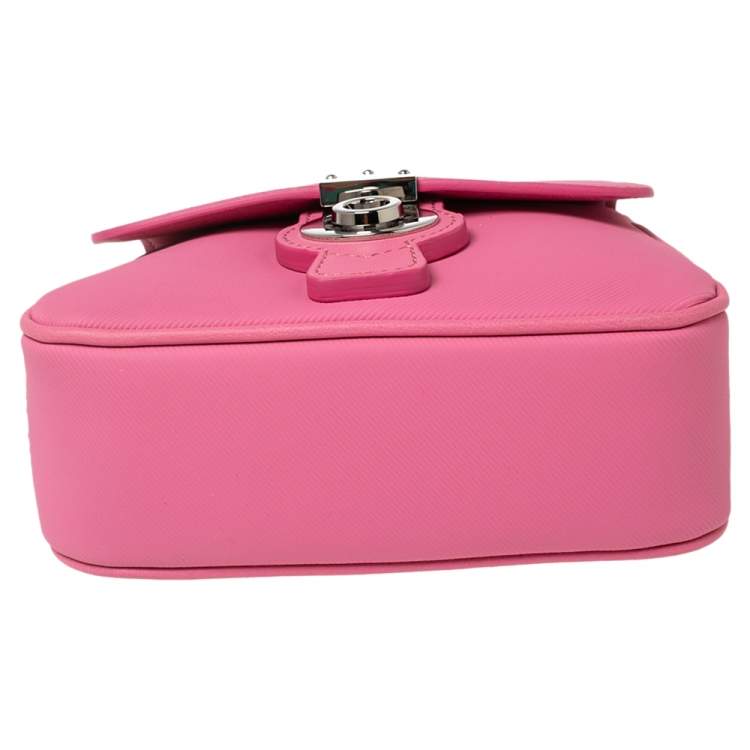 Pre Owned Burberry Pink Leather Mini DK88 Top Handle Bag