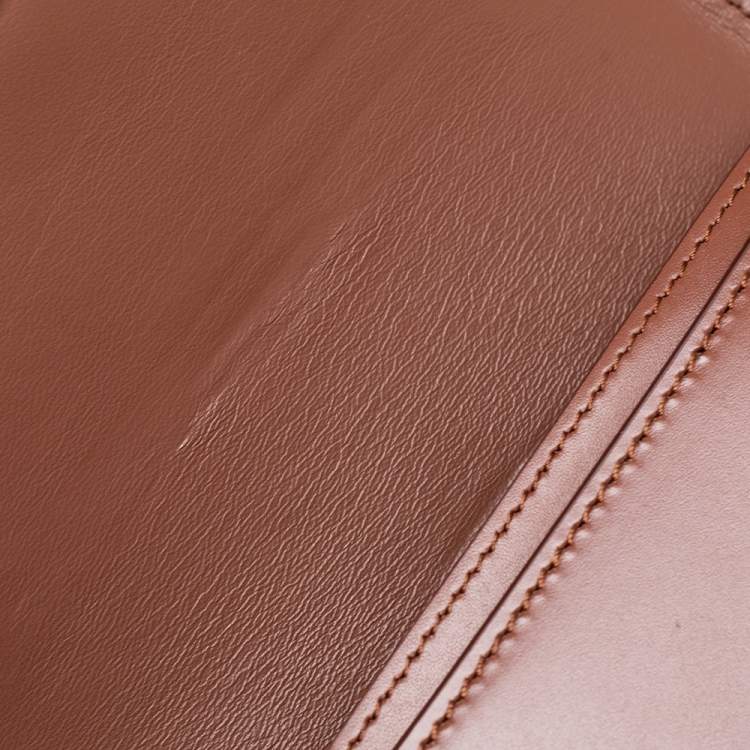 Pre Owned Burberry Brown Leather TB Mini Belt Bag