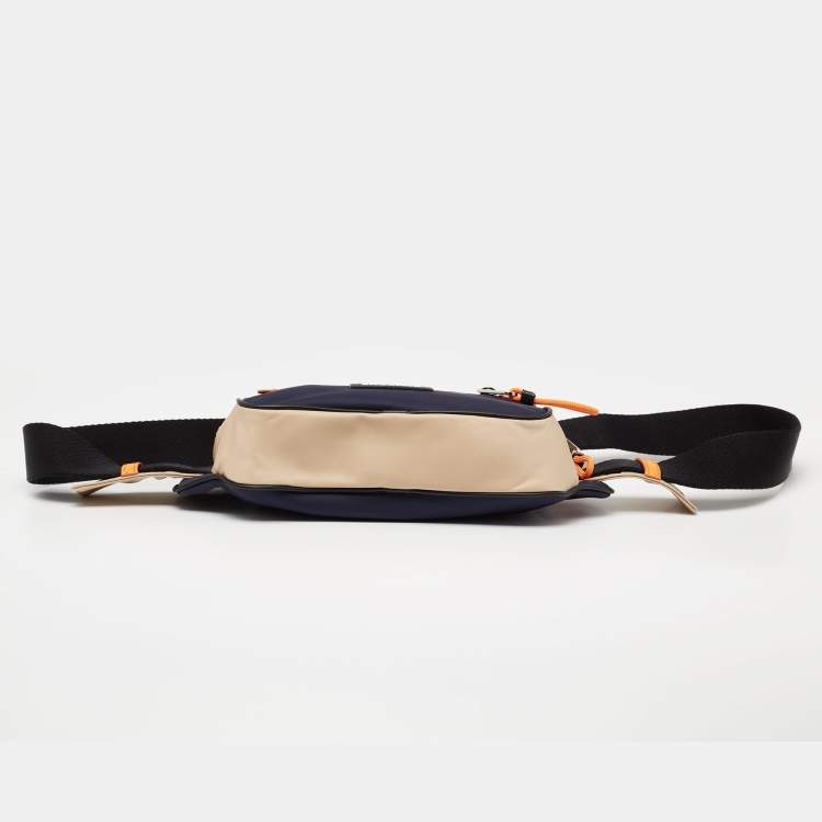 Pre Owned Burberry Multicolor Nylon Logo Patch Bum Bag