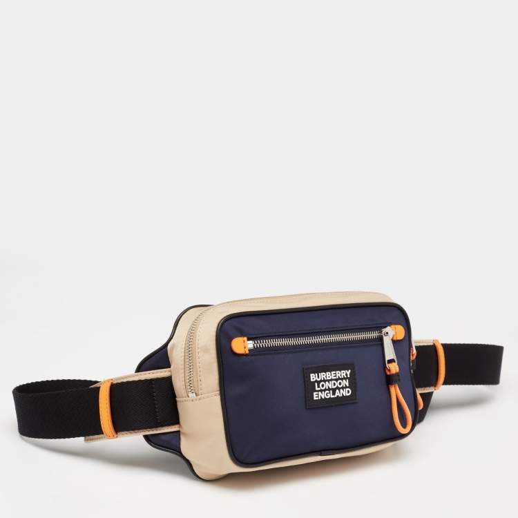 Pre Owned Burberry Multicolor Nylon Logo Patch Bum Bag