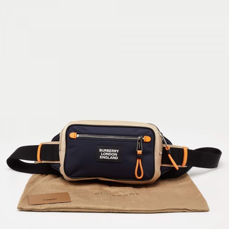 Pre Owned Burberry Multicolor Nylon Logo Patch Bum Bag