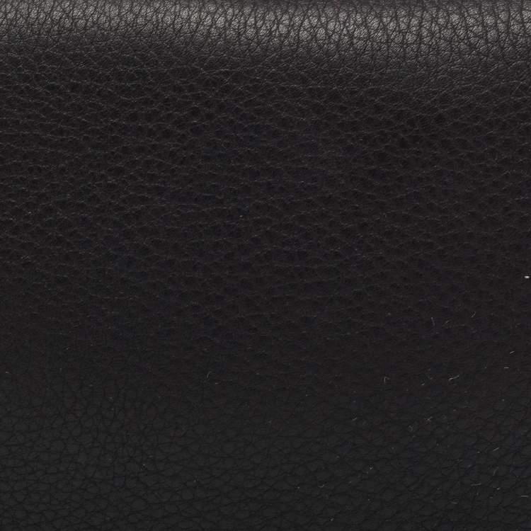 Pre Owned Burberry Black Grained Leather Pearson Clutch