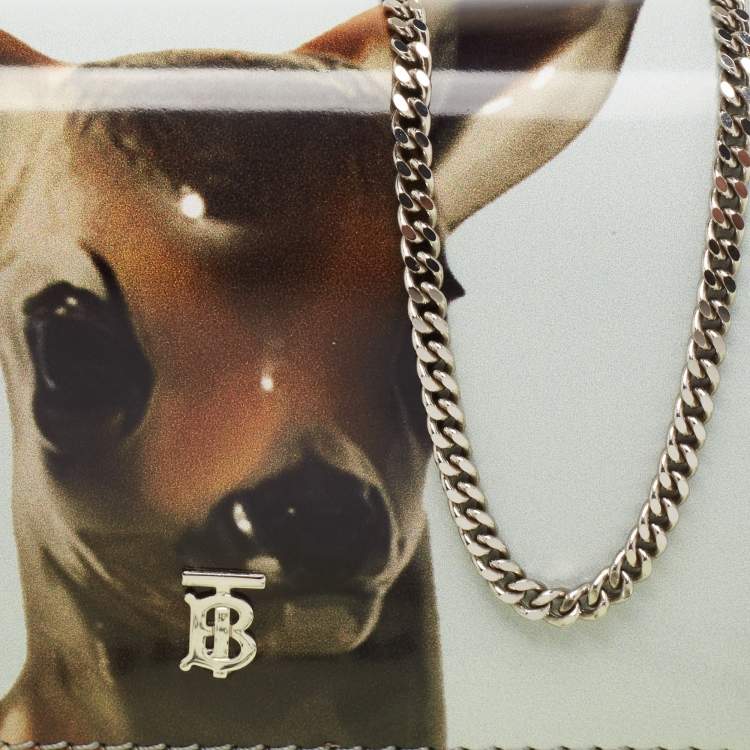 Pre Owned Burberry Multicolor Patent Leather Jessie Bambi Wallet on Chain