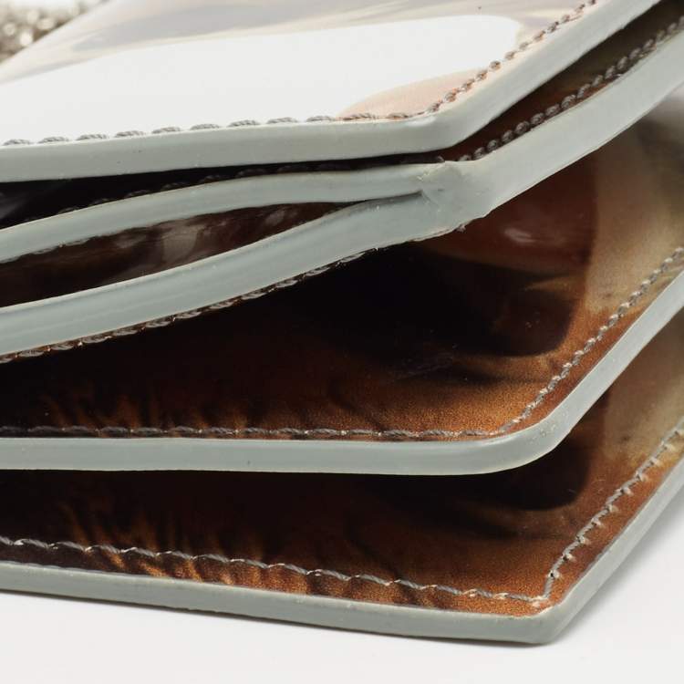 Pre Owned Burberry Multicolor Patent Leather Jessie Bambi Wallet on Chain