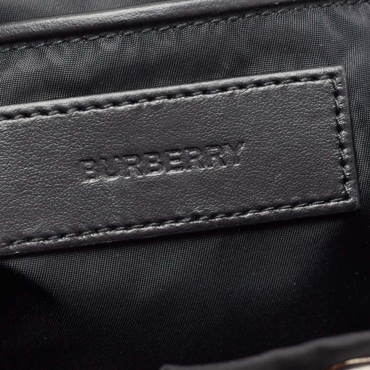 Pre Owned Burberry Black Nylon and Leather Small Rucksack Backpack