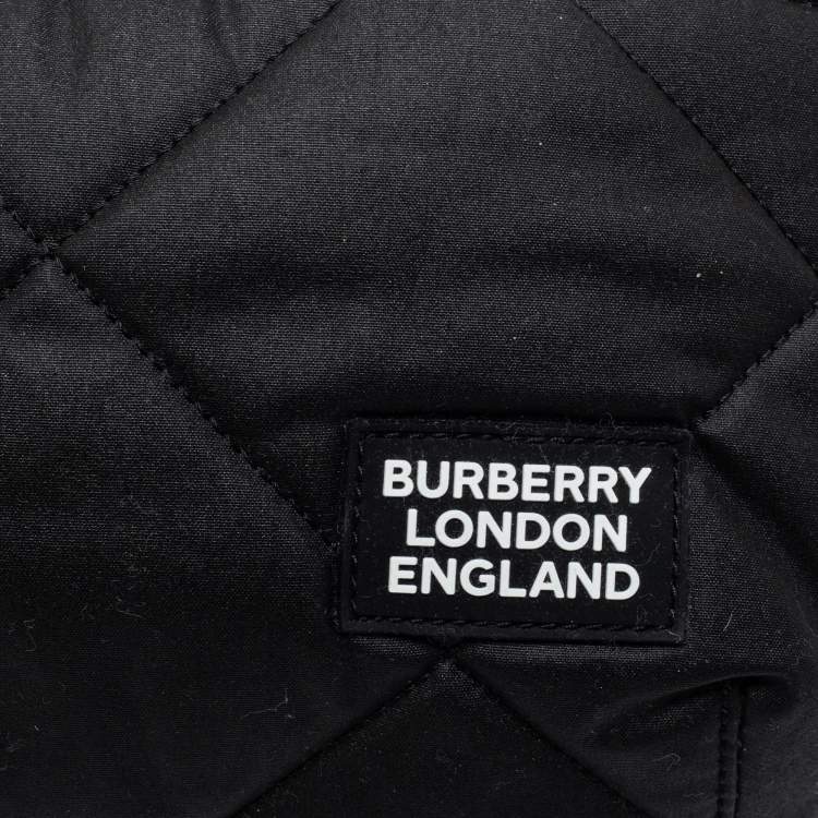 مملوكة مسبقًا Burberry Black Quilted Fabric Sonny Bum Bag