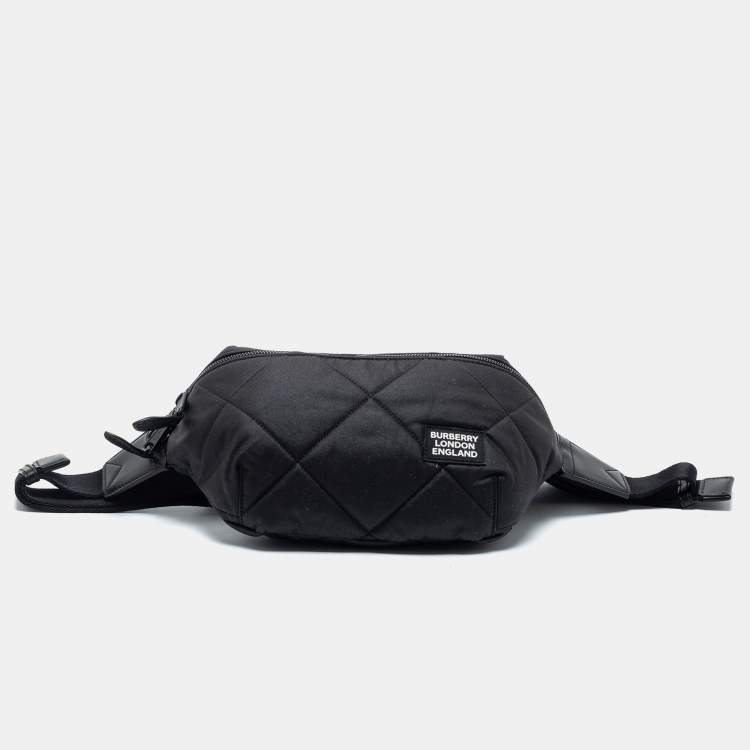 مملوكة مسبقًا Burberry Black Quilted Fabric Sonny Bum Bag