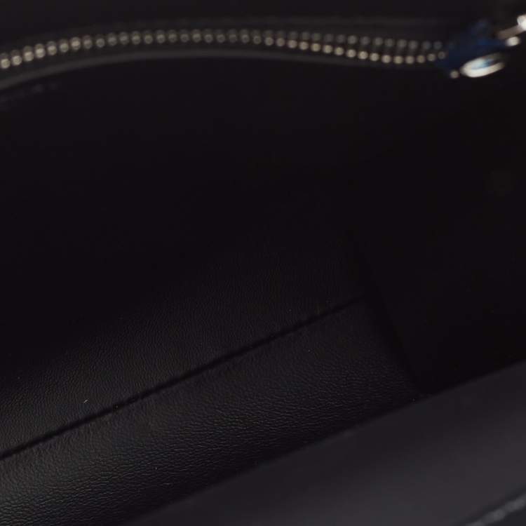 Pre Owned Burberry Multicolor Print Leather Mini Pocket Bag