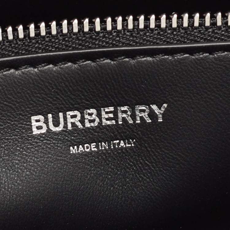 Pre Owned Burberry Multicolor Print Leather Mini Pocket Bag
