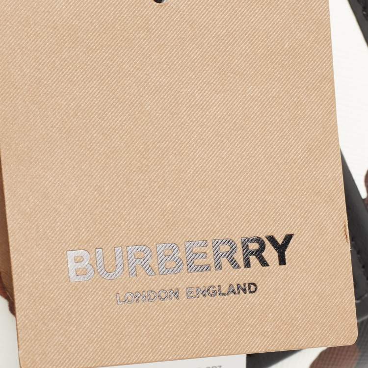 Pre Owned Burberry Multicolor Print Leather Mini Pocket Bag