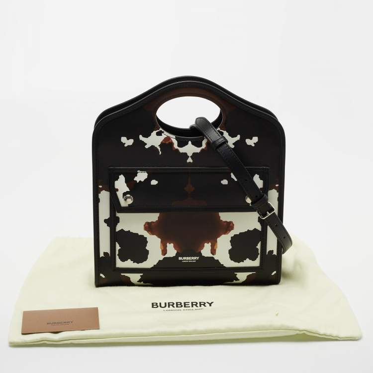 Pre Owned Burberry Multicolor Print Leather Mini Pocket Bag