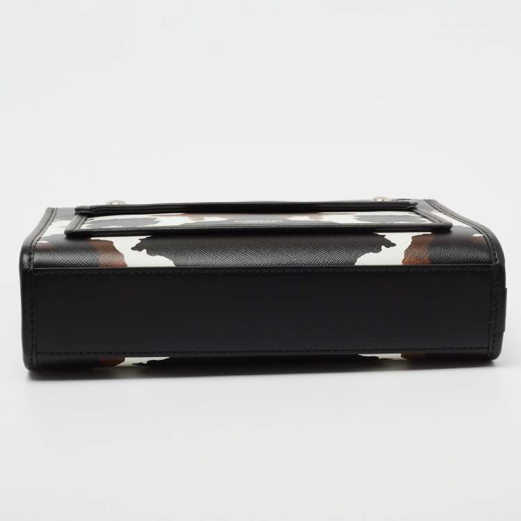 Pre Owned Burberry Multicolor Print Leather Mini Pocket Bag