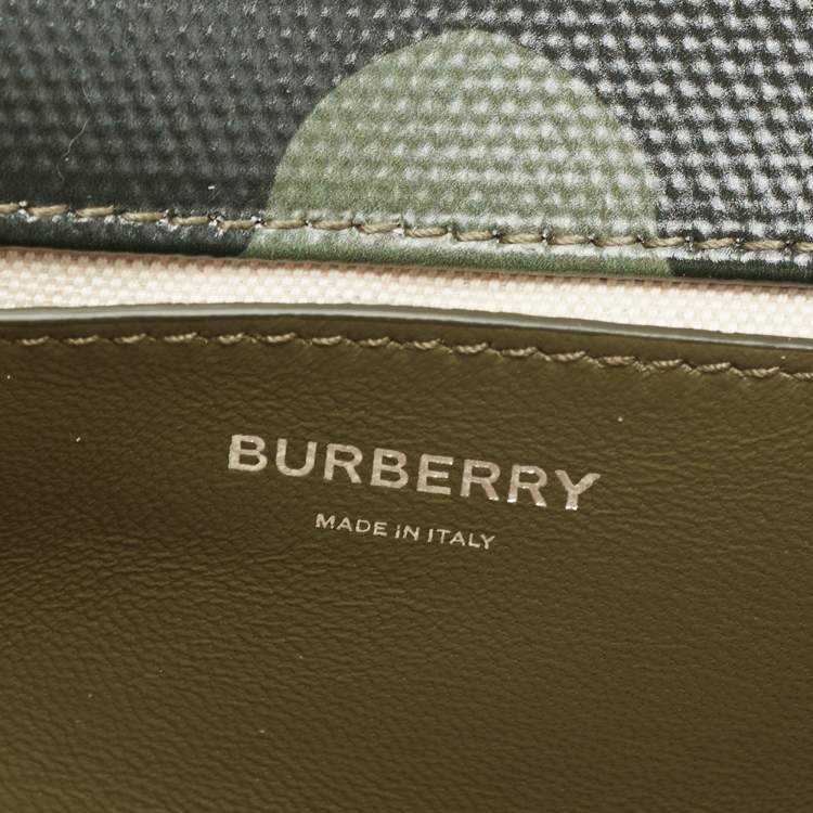 Pre Owned Burberry Green Camouflage Coated and Canvas Small Lola Shoulder Bag