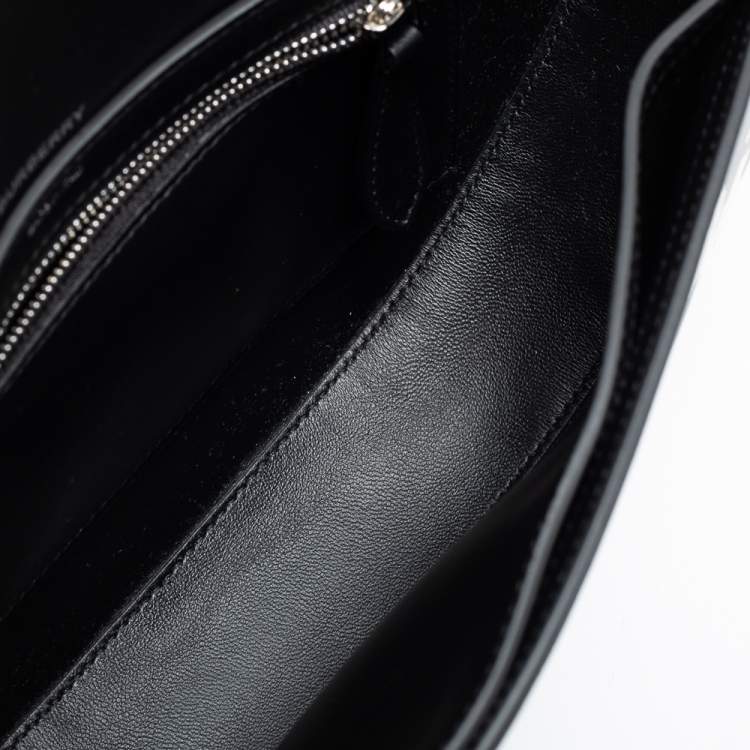 Pre Owned Burberry Black Camouflage Print Leather Medium Olympia Shoulder Bag   