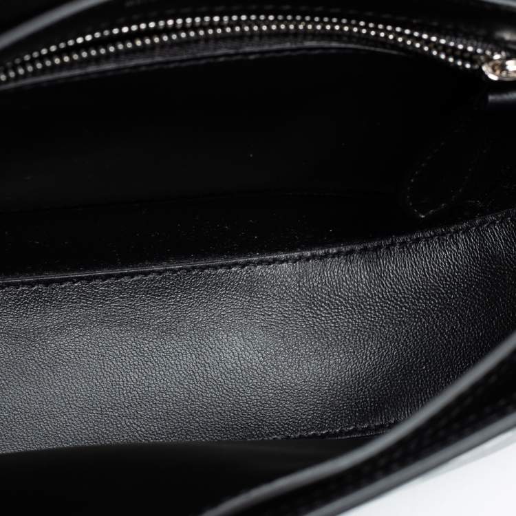 Pre Owned Burberry Black Camouflage Print Leather Medium Olympia Shoulder Bag   