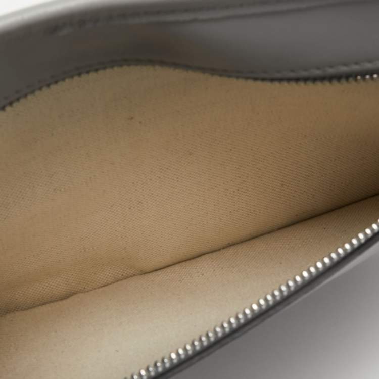 Pre Owned Burberry Grey Leather Brummell Belt Bag