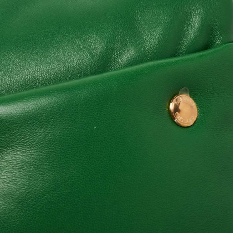Pre Owned Burberry Green Leather Small  Olympia Shoulder Bag