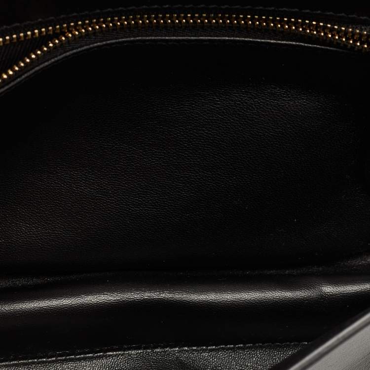 مملوكة مسبقًا Burberry Black Quilted Leather Small Olympia Shoulder Bag
