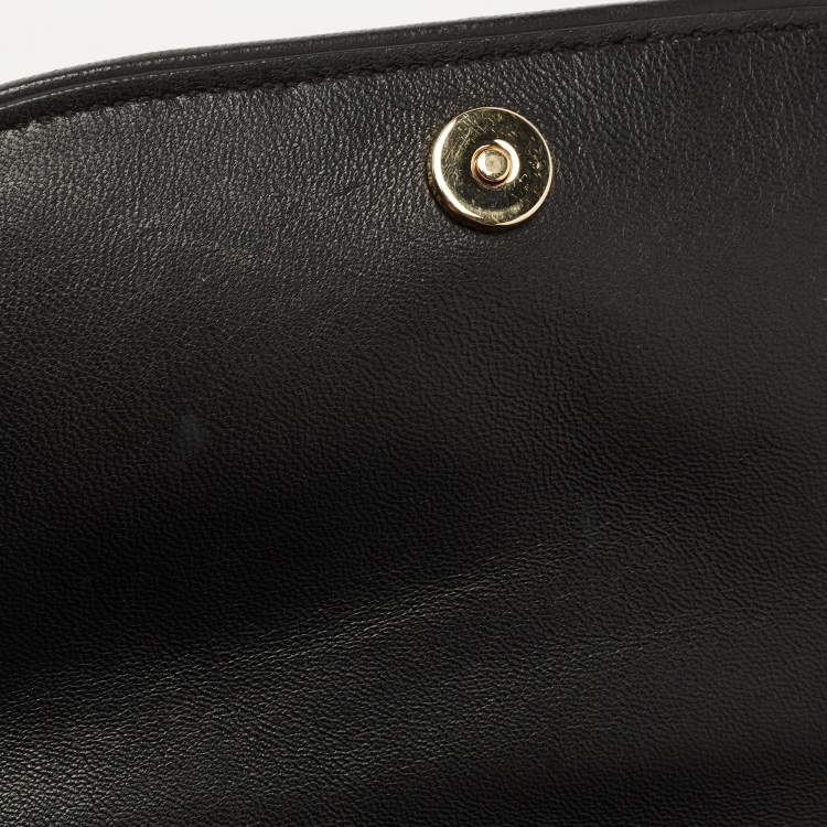 مملوكة مسبقًا Burberry Black Quilted Leather Small Olympia Shoulder Bag