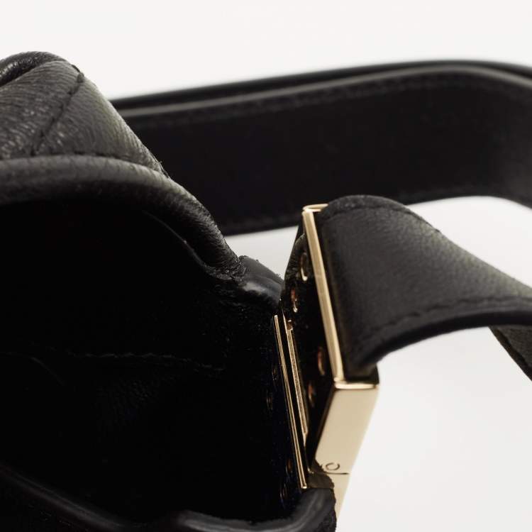 مملوكة مسبقًا Burberry Black Quilted Leather Small Olympia Shoulder Bag