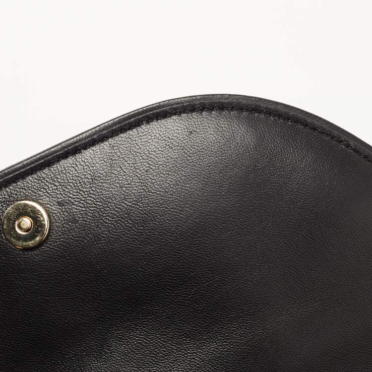 مملوكة مسبقًا Burberry Black Quilted Leather Small Olympia Shoulder Bag