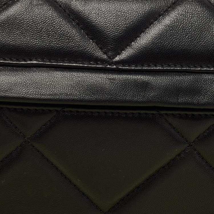 مملوكة مسبقًا Burberry Black Quilted Leather Small Olympia Shoulder Bag