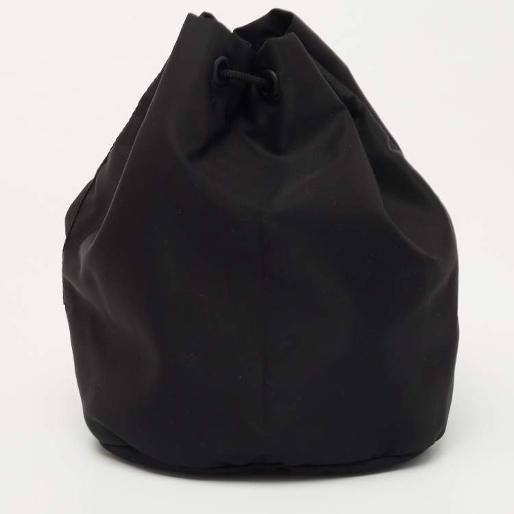 Pre Owned Burberry Black Nylon Phoebe Drawstring Pouch