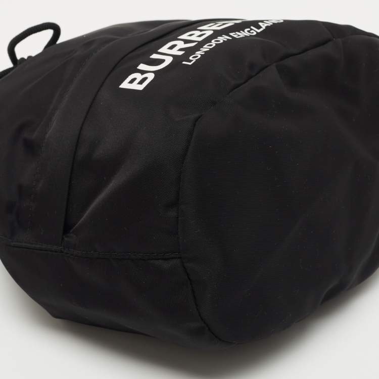 Pre Owned Burberry Black Nylon Phoebe Drawstring Pouch