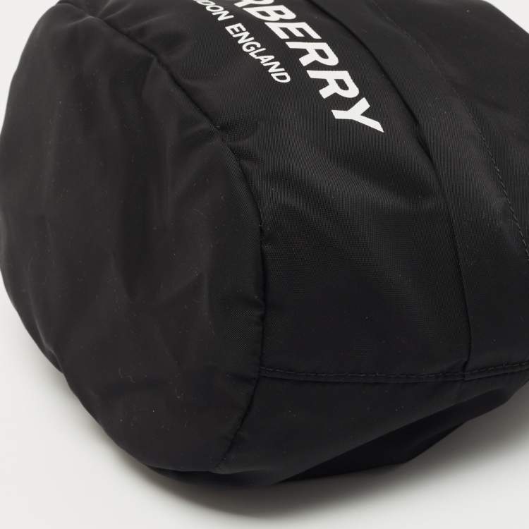 Pre Owned Burberry Black Nylon Phoebe Drawstring Pouch
