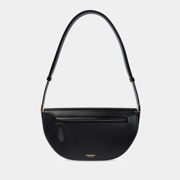 Burberry Black Leather Small Olympia Shoulder Bag Burberry