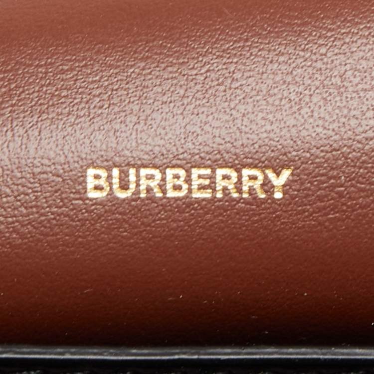 Pre Owned Burberry Multicolor TB Print Coated Canvas and Leather Hackberry Crossbody Bag