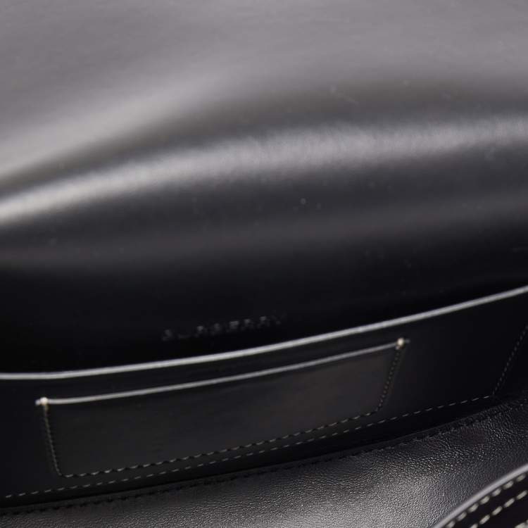 Pre Owned Burberry Black Leather Small Olympia Belt Bag