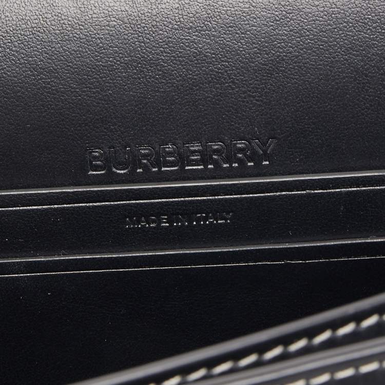 Pre Owned Burberry Black Leather Small Olympia Belt Bag