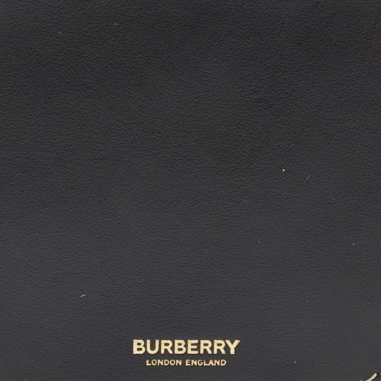 Pre Owned Burberry Black Leather Olympia Fold Wallet