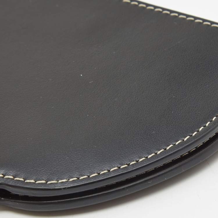Pre Owned Burberry Black Leather Olympia Fold Wallet