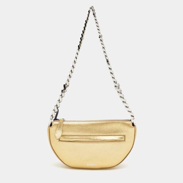 Burberry Olympia Mini Zip Leather Shoulder Bag