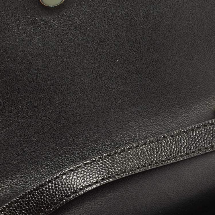 Pre Owned Burberry Black Leather Mini TB Shoulder Bag