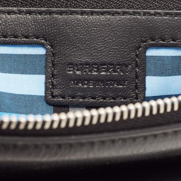 Pre Owned Burberry Black Leather Mini Double Olympia Bag